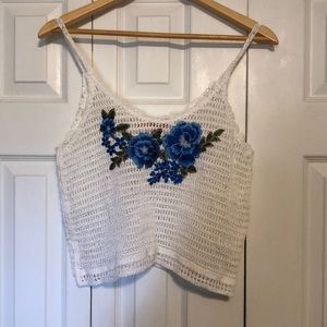 Chelsea & Violet Knit Crochet Top